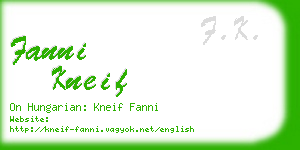 fanni kneif business card